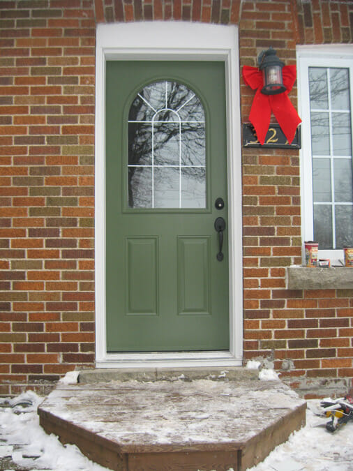 Arched Door With Vinyl Muntins