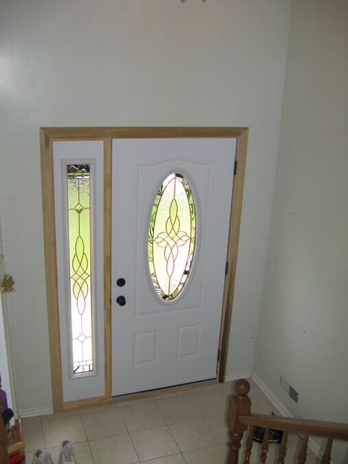 Door With Sidelite And Poplar Trim