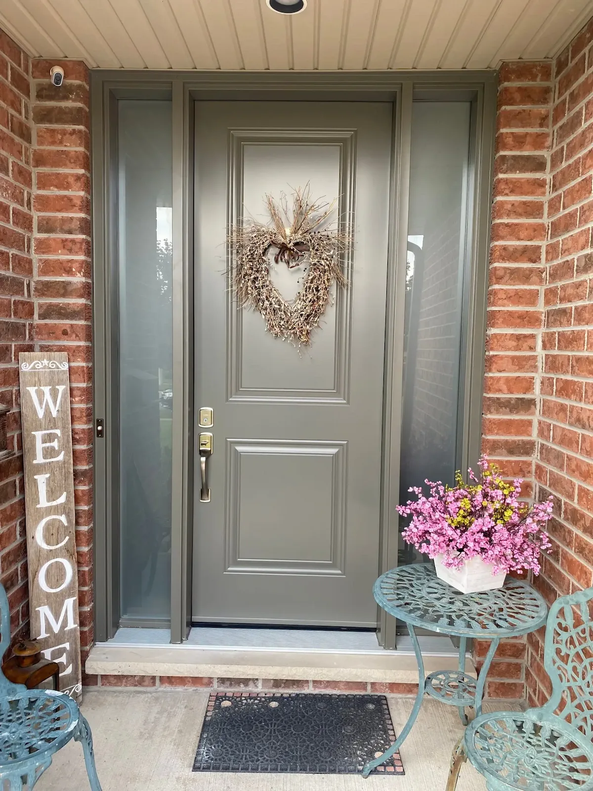 Eight-foot entry door with two sidelites installed by Great Northern Home Exteriors
