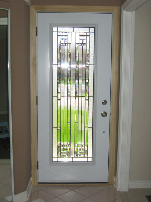 Full Lite Steel Door With Poplar Trim