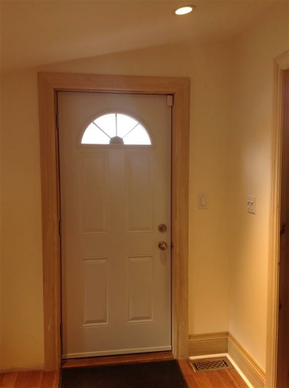 Half Round Inside Door With Wide Trim