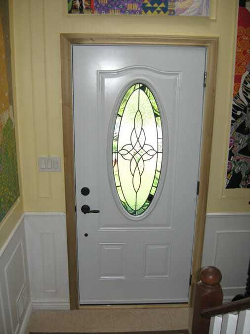 Inside View Steel Door With Poplar Trim