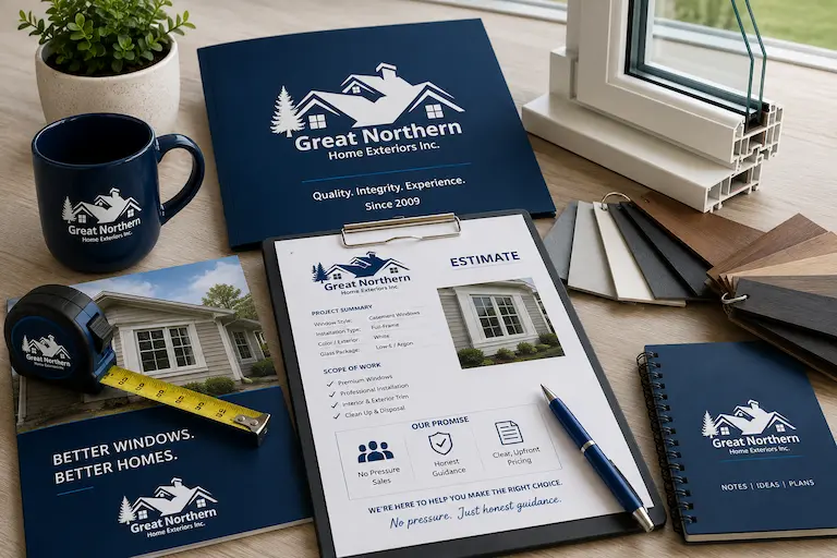 No-pressure window estimate process by Great Northern Home Exteriors in Niagara Falls