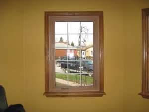 Oak Veneer Casement Window Replacement Niagara Falls