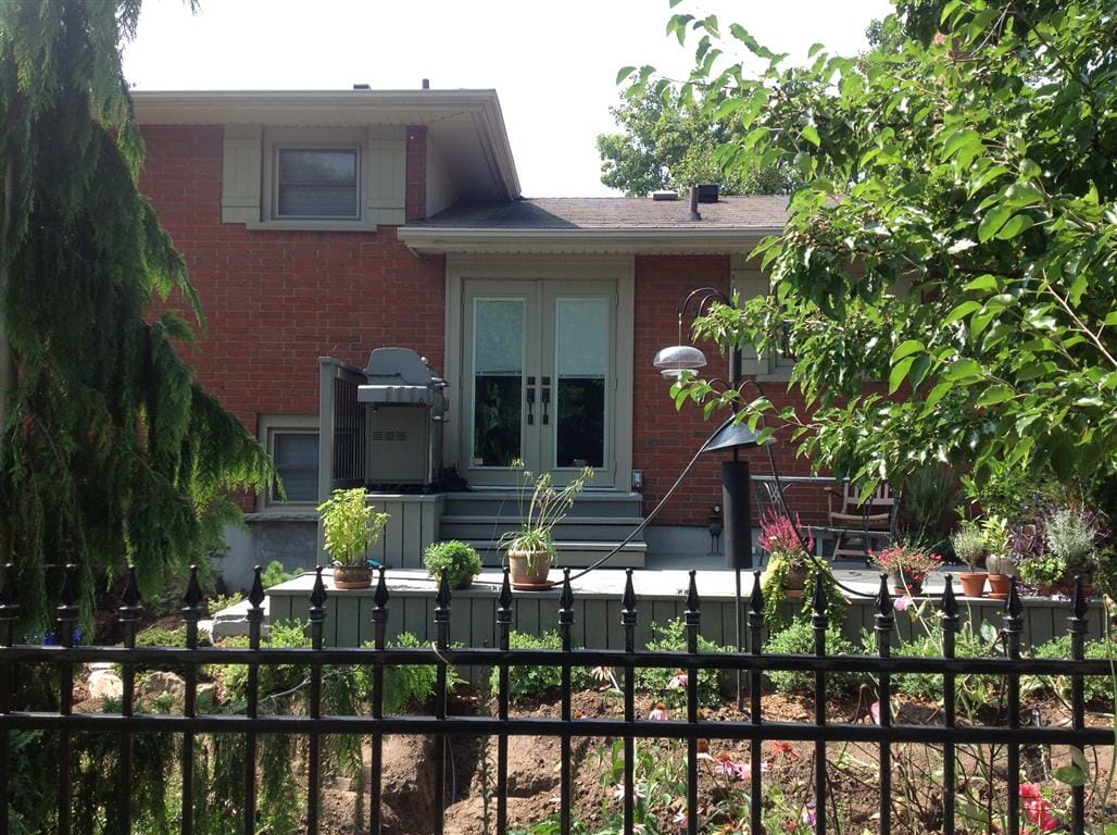 Outside View Of Garden Door With Wide Capping