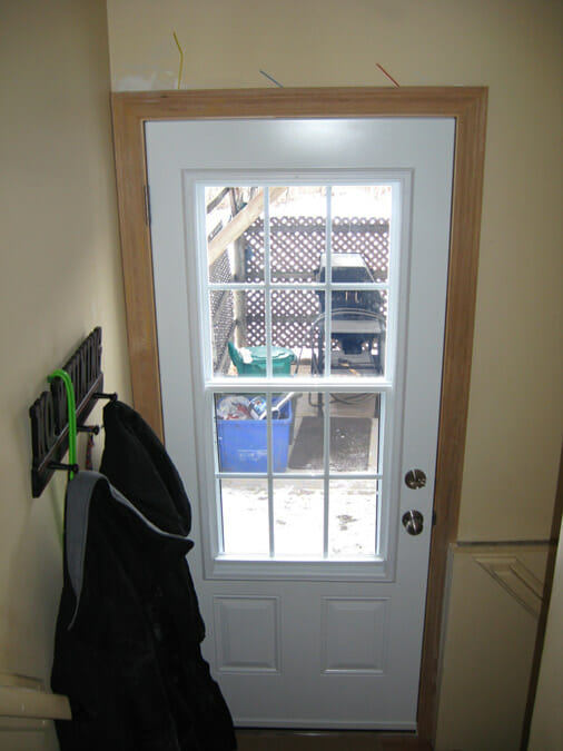 Three Quarter Venting Steel Door With Muntins Inside View